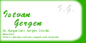 istvan gergen business card
